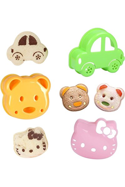 Arabest 3-Pack Bear Shape Sandwich Cutter and Sealer,Uncrustable Maker for Lu...