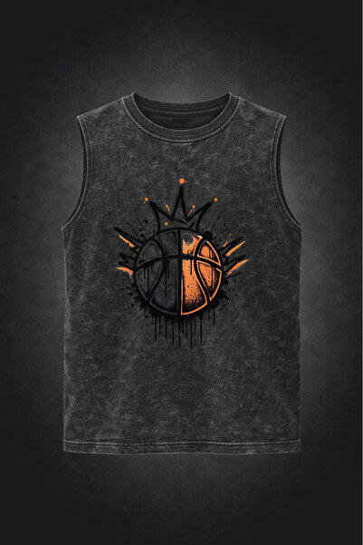 FREAK T-SHIRT Oversize Basketbol Temalı Streetwear Sıfır Kollu Tişört – Baskı...