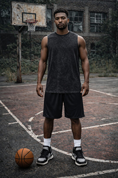 FREAK T-SHIRT Υπερμεγέθη μπλουζάκι με θέμα το μπάσκετ και μηδενικά μανίκια – ...