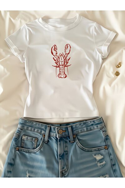 Toum Κερμ Λόιμπερ Σάμερ Λόμπστερ Κροπ Μπλούζα