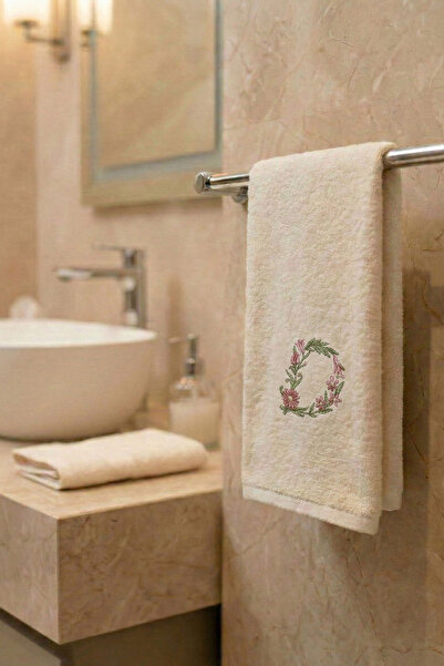 N Concept Πετσέτα προσώπου από μπαμπού με κεντημένο μονόγραμμα (50 x 90 εκ.)