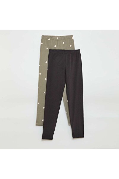KIABI 2-Pack of Long Leggings GREEN