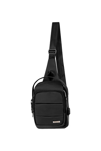 Lilyum Çanta Master Pack Suya Dayanıklı USB Girişli Kilit Sistemli Çapraz Omu...