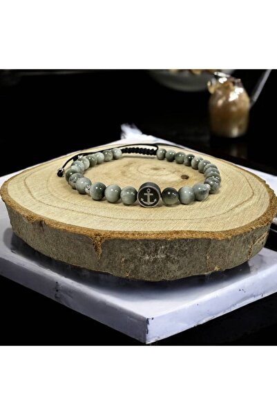 Ezera Ανδρικό βραχιόλι με κορδόνι Creon, με κρύσταλλα Hawk Eye και αξεσουάρ α...