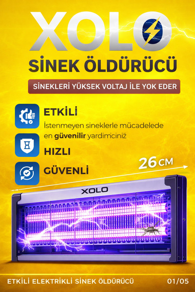 xolo UV Led Işıklı 2x3W Çelik Kasalı Elektrikli Sinek Öldürücü Bahçe Lambası ...