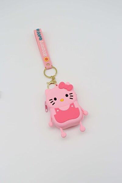 Bakmakistersen Hello Kitty Silikon Cüzdan Anahtarlık – Pembe, Sevimli Bozuk P...