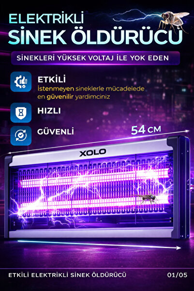 xolo UV Led Işıklı 2x3W Çelik Kasalı Elektrikli Sinek Öldürücü Bahçe Lambası ...