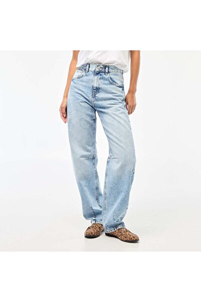 KIABI Cotton Balloon Denim Pants BLUE