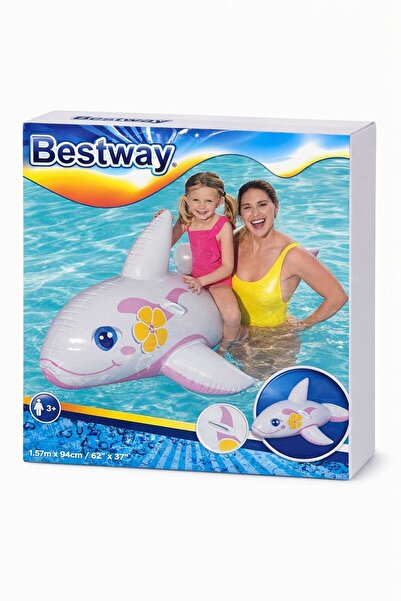BESTWAY Φουσκωτό παιδικό στρώμα Δελφίνι, 157 x 94 εκ., πολύχρωμο σχέδιο, +3 ετών