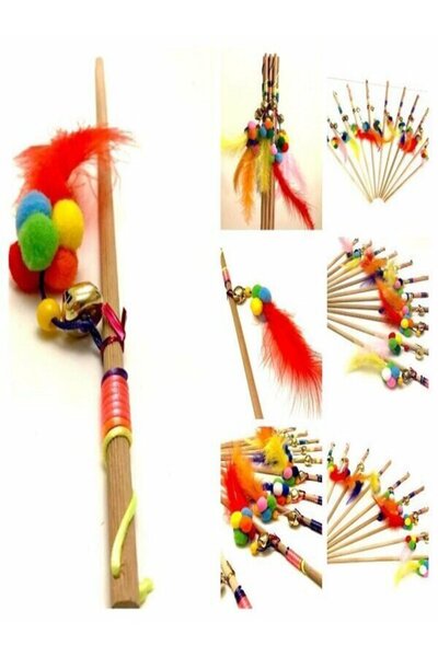 EFSANE PET Pompom Ball Triangle-hairy- Sound Cat Fishing Rod