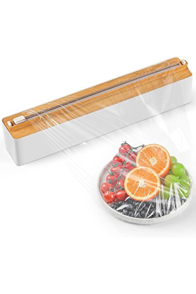 Arabest Magnetic Plastic Wrap Dispenser with Cutter - Quasziwa Upgrade Practi...