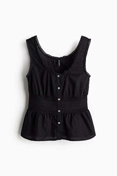 H&M بلوزة بيبلوم بدون أكمام