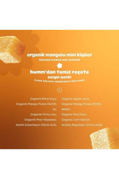 Humm Organic Humm Organic Mango Mini Cubes 30 Gr