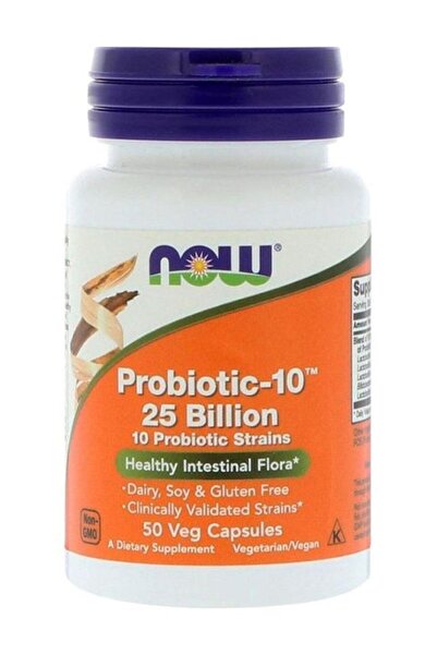 Now Foods بروبيوتيك-10 25 مليار 50 كبسولة نباتية