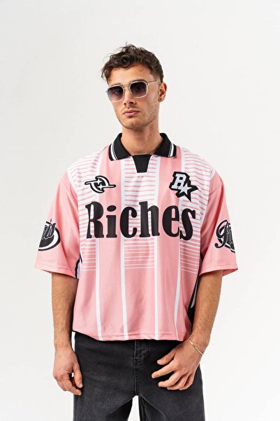 go gang own Riches Star Φανέλα Τύπου Τζέρσεϊ με Γιακά Πόλο, Oversize, T-shirt