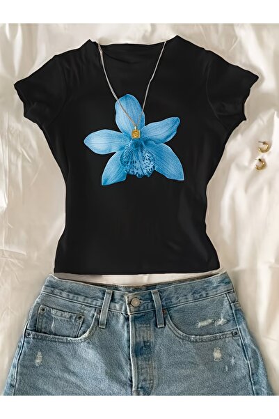 Toum Ζώνη Ανδρική Ρετρό Μπλούζα με Λουλούδια Κοντό