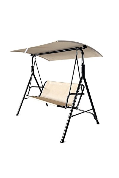 AT Performance Τριθέσια κούνια κήπου με ρυθμιζόμενο σκίαστρο AT-2035 - Μπεζ