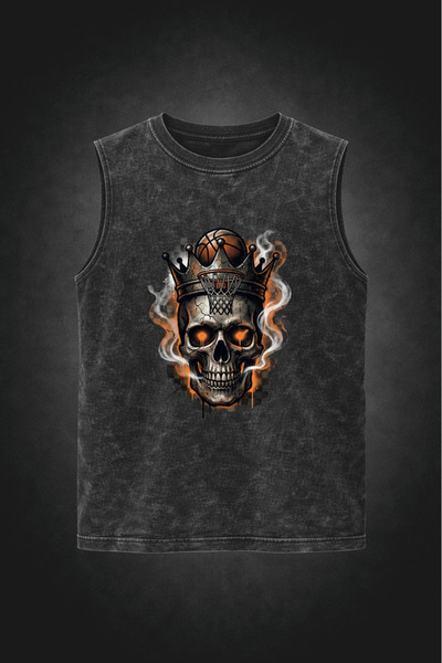 FREAK T-SHIRT Υπερμεγέθη μπλουζάκι με θέμα το μπάσκετ και μηδενικά μανίκια – ...