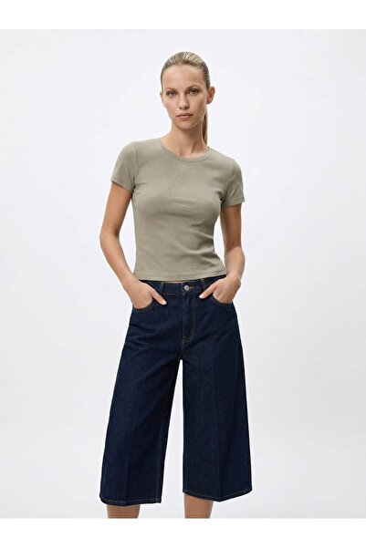 Coredra Μπλουζάκι με κοντό μανίκι και λαιμόκοψη ποδηλάτου - R102