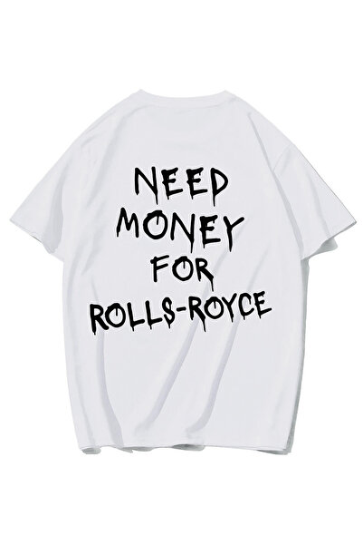 BRZ COLLECTION Ουνισέξ Όβερσάιζ Μπλουζάκι ROLLS-ROYCE  "Χρειάζομαι χρήματα γι...