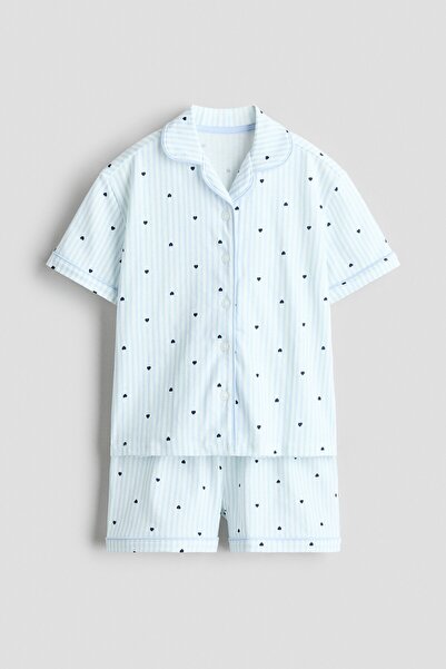 H&M Desenli Jarse Pijama Takımı