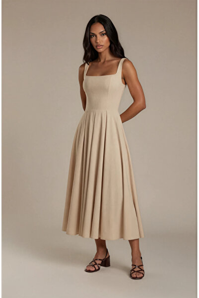 OLSAMODA ΓΥΝΑΙΚΕΙΟ ΦΟΡΕΜΑ ΑΤΛΑΣ ΥΦΑΣΜΑΤΟΣ ΜΕ ΦΑΡΔΙΣ ΚΟΡΝΙΖΑ, ΜΑΚΡΥ ΦΟΡΕΜΑ ΝΥΦ...