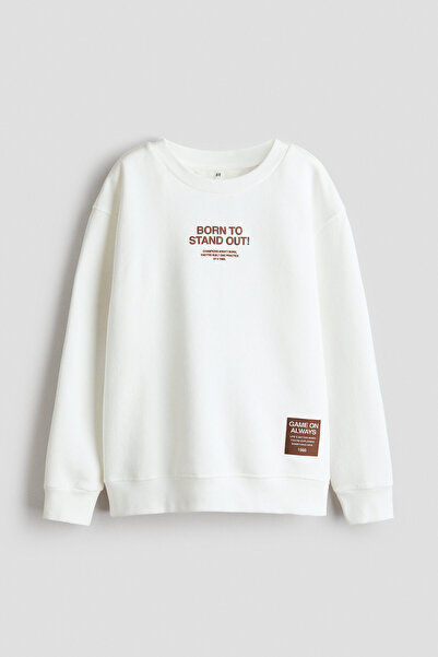 H&M Baskılı Sweatshirt