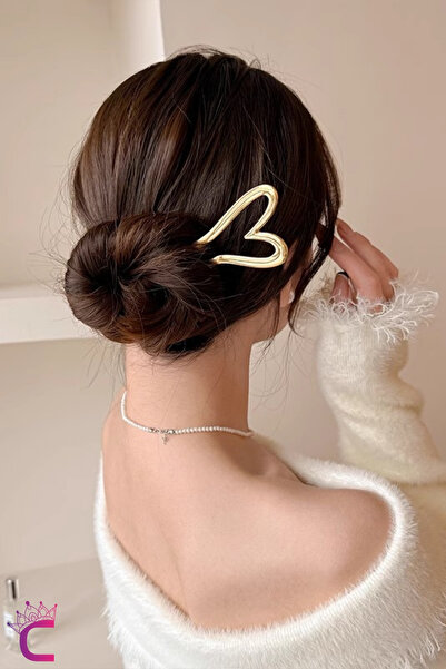 Cinderella Heart Design Elegant pentru femei, agrafă de păr aurie în formă de...