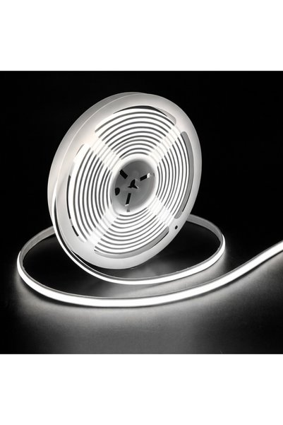 proled 10 metri Bandă LED COB, 220V, 10W/m, 1000lm/m, 6500K, IP67, 10m, kit cu sursă de alimentare și cleme