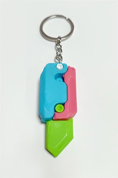 Generic Brand Knife Silicone Keychain - Blue