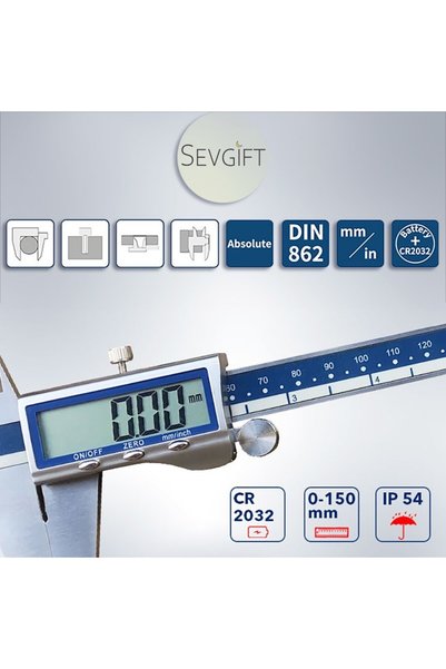 Sevgift Dasqua 2115-2305 Metal Case Caliper 150mm