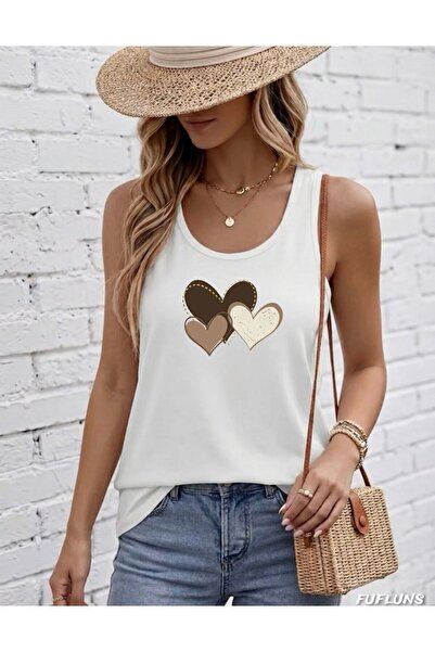 FUFLUNS ΓΥΝΑΙΚΕΙΟ ΑΘΛΕΤΙΚΟ ΜΠΛΟΥΖΑΚΙ ΜΕ ΣΤΡΟΓΓΥΛΗ ΛΑΙΜΟΥΡΑ ΚΑΙ ΣΧΕΔΙΟ ΚΑΡΔΙΩΝ