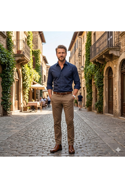Fine Touch Men's Premium Cotton Shirt – Comfortable Fit Stylish Casual Shirt
