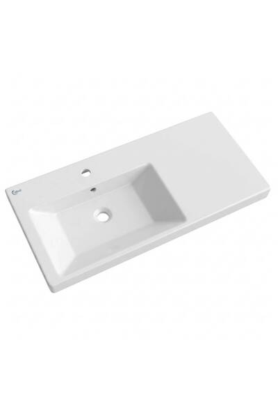 İdeal Standard - Plain Soldan Hazneli Dolap Uyumlu Lavabo Beyaz 100 cm OUTLET...