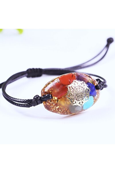 Ezera Ουάου! Μιράι Ρυθμιζόμενο Οργονικό Βραχιόλι 7 Τσάκρα με Κορδόνι