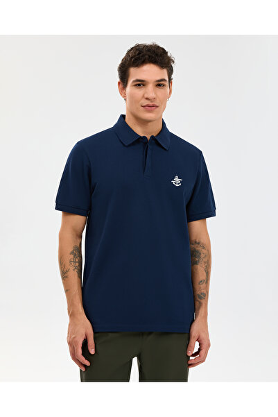 SKECHERS M Logo Printed Polo Erkek Lacivert Polo Yaka Tshirt S2610085-0505