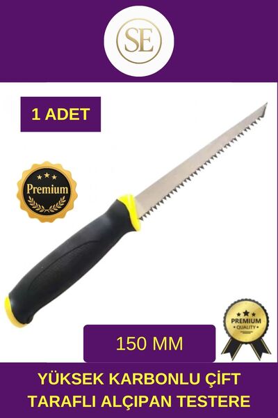 #EXCLUSİVE Çift Taraflı Alçıpan Testere Ergonomik Tutuş Dayanıklı Yüksek Karbonlu Çelik 150 mm