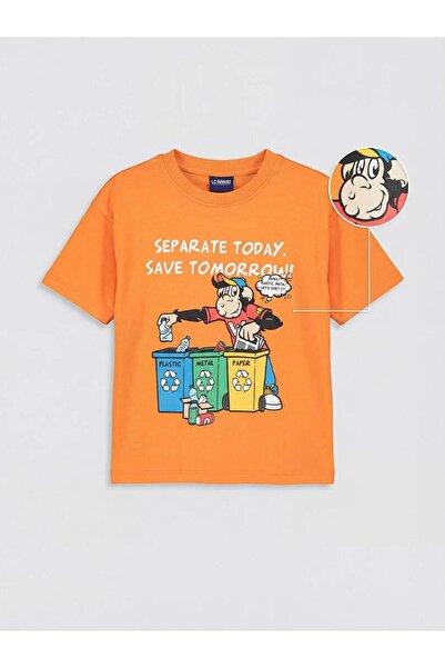 LC Waikiki Νοσταλγικό μπλουζάκι για αγόρια με στάμπα μαϊμού (S6)