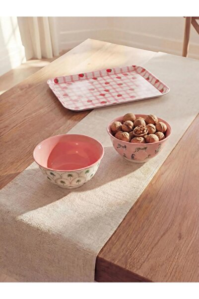 LC Waikiki Σετ 2 τεμαχίων μεικτών σχεδίων σε πορσελάνινα μπολ (S6)