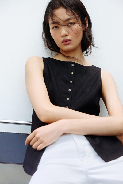 H&M Keten Karışımlı Yelek