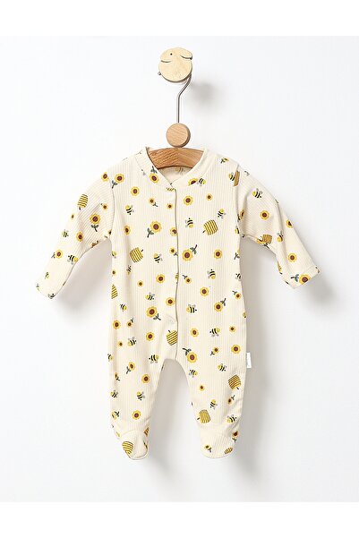 MiniKids Ολόσωμη φόρμα με κρεμ μπότες σε σχήμα μέλισσας