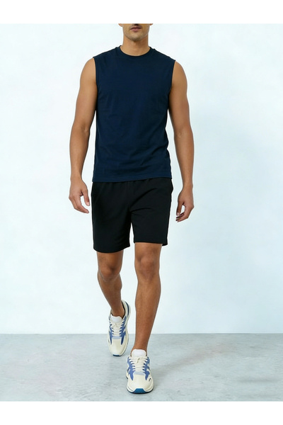 Take Two By Styli Men Solid Sleeveless Tank and Shorts Set