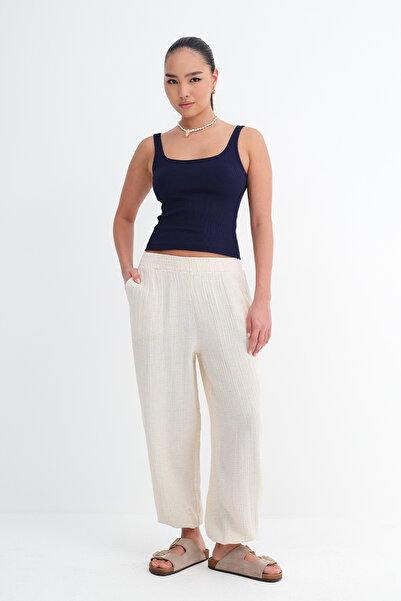 Addax Elastic Waist Jogger Pants Pn2437