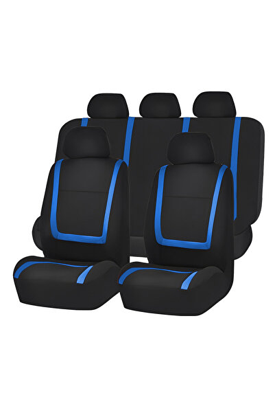 Avex Set de huse auto universale, ieftine, din 9 piese, model BLUE LINE - ALB...