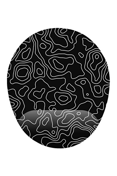 iyi fikirler Black and White Abstract Patterned Mouse Pad with Wrist Support