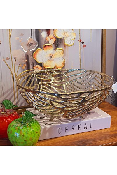 Le Atölye Gold Döküm Yuvarlak Kase 34cm