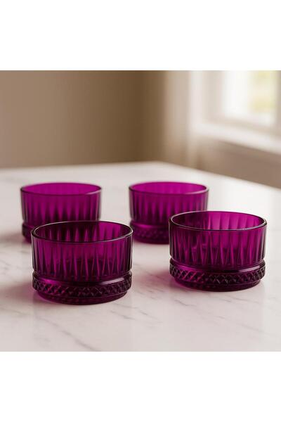 decovien Paşabahçe 4-Piece Elysia Glass Bowl Set for Ice Cream & Rice Pudding...