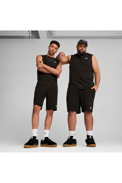 Puma Ανδρικό μαύρο σορτς με λογότυπο Essential No 1