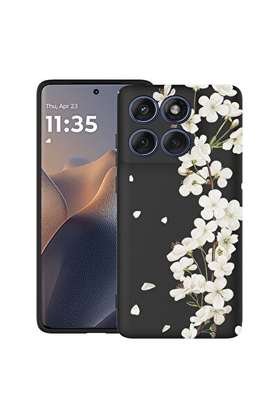 bestcase Υπέρλεπτη Θήκη για Motorola Moto G86 Power, Φλοράλ - Αισθητικό Λευκό...