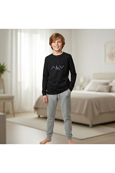 BONBON Young Men's Cotton Black Color Pajama Set Al009 V2 Bb2441